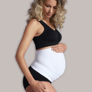 CARRIWELL Pas Ciążowy Bezszwowy Biały rozmiar L