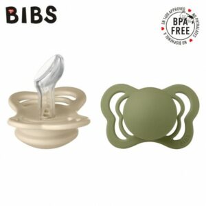 BIBS COUTURE 2-PACK VANILLA & OLIVE rozm S